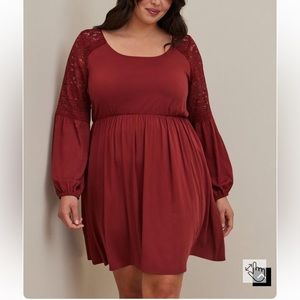 Torrid 3 Mini Challis Tiered Dress 3x